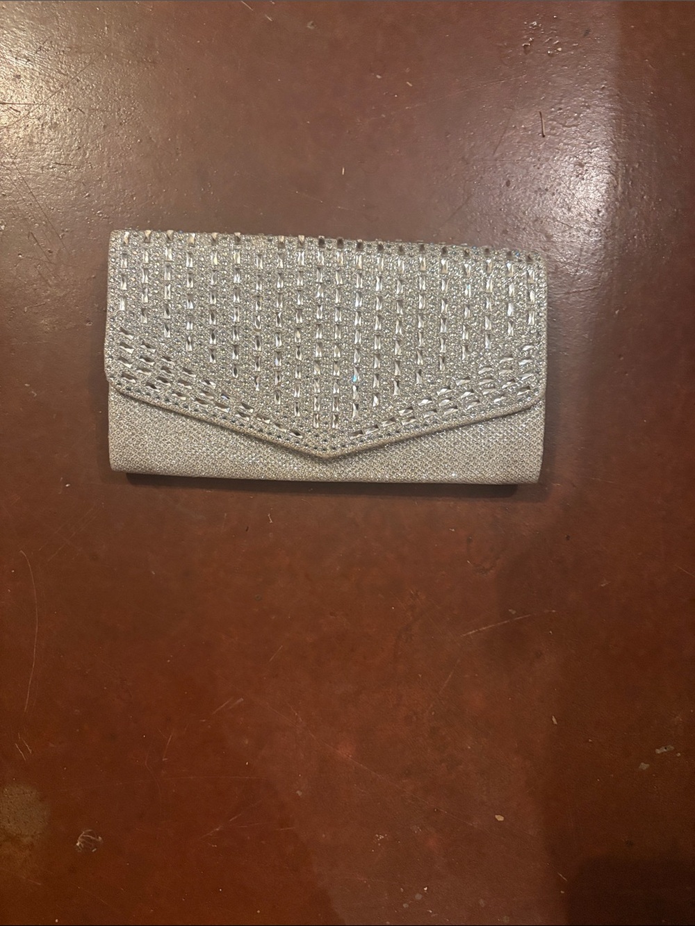 Sparkling Silver Evening Clutch Wallet - Women Bags